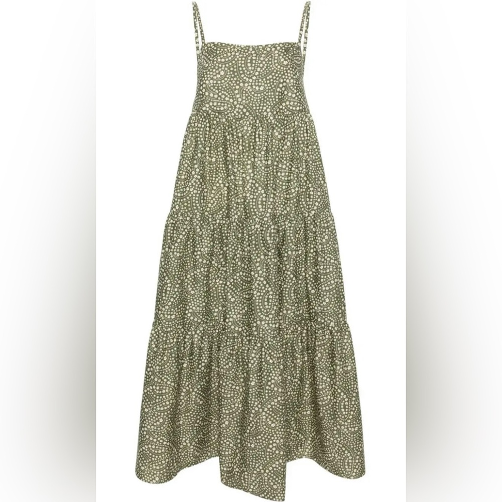 Matteau Tiered Poplin Midi Dress